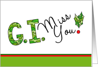 G. I. Miss You Military Christmas Card