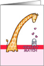 Perfect Match Giraffe & Bunny Valentine’s Day Card