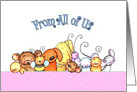 Whimsical From All of Us Easter card