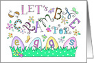 Let’s Scramble for Eggs, Easter card