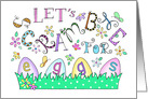 Let’s Scramble for Eggs Easter Egg Hunt Invitation card