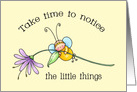 Thank You Help Support The Little Things Baby with Flower card