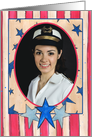 Primitive Stars & Stripes Photo Insert, Veterans Day card