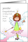 Congratulations on Losing a Tooth Jennifer Tooth Fairy Custom Name card