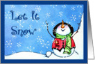 Merry Christmas Let It Snow Snowman card