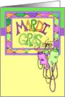 Mardi Gras Masks and Beads Card