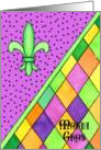 Mardi Gras Fleur-De-Lis Card