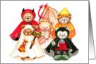 Teddy Bear Halloween Costume Party Invitation card