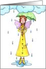 Rainy Day Spring Angel Card