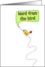 Retro Word From The Bird Announcement Card