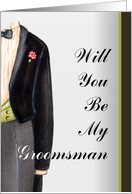 Will You Be My Groomsman Tuxedo Invitation card