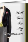 Will You Be My Groomsman Tuxedo Invitation card