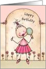 Happy Birthday Granddaughter - Cute Stick Figure card