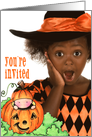Baby In Jack-O-Lantern Halloween Party Invitation card