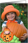 Baby In Jack-O-Lantern Halloween Birthday Card