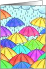 Rainy Spring Umbrellas Card