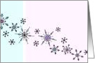 Whimsical Snowflakes In Lavender Card