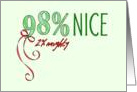 98% Nice Christmas Card