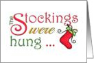 The Stockings Were Hung Christmas Card