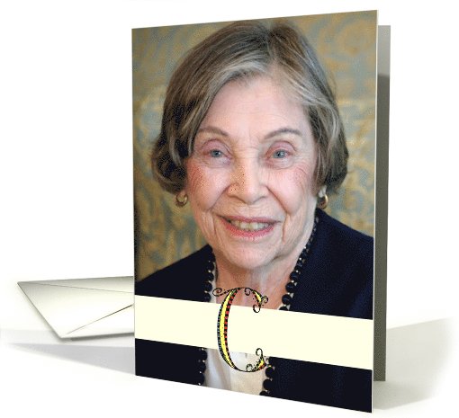 Whimsical C Monogram Blank Photo Insert card (1029199)