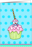 Bug Cupcake Birthday Invitation card