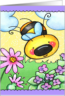 Buzzy Bee Whimsical Birthday Card