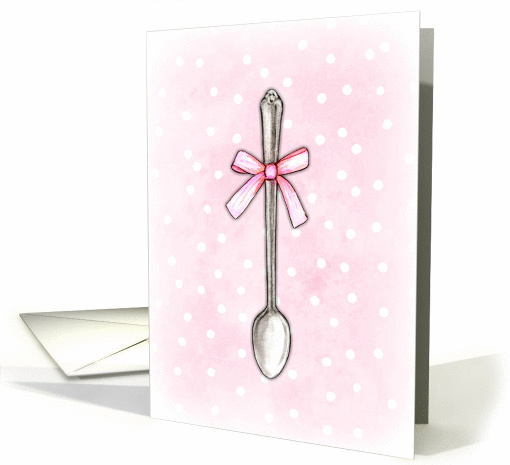 Baby Girl Silver Spoon card (124804)