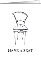 Have A Seat, You’re Going To Need It Announcement card
