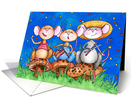 Independence Day Party Mice Invitation card (1288352)