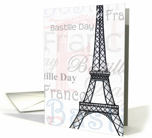 Bastille Day Eiffel Tower Holiday card (1288406)