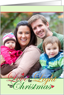 Love is the Light of Christmas, Photo Insert Holiday Card