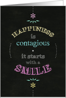 Smile Happiness is Contagious, Get Well Card