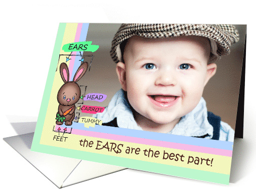 The Ears Are the Best Part Easter Photo Insert card (1375438)