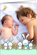 Too Cute Easter Bunnies Photo Insert card