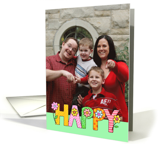 Too Cute Happy Photo Insert card (1376698)