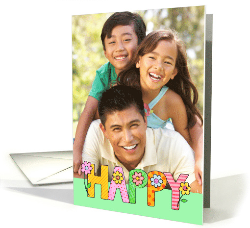 Too Cute Happy Birthday Photo Insert card (1376718)