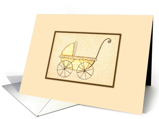 Vintage Carriage Congratulations New Baby card (1383060)