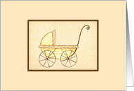 Vintage Carriage Congratulations New Baby card