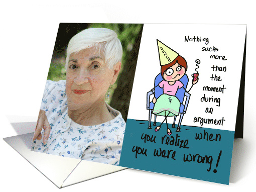 You Were Wrong, Photo Insert Anniversary Card for Spouse card