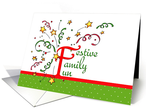 Festive Family Fun Christmas card (1406568)