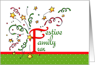 Festive Family Fun Christmas Card