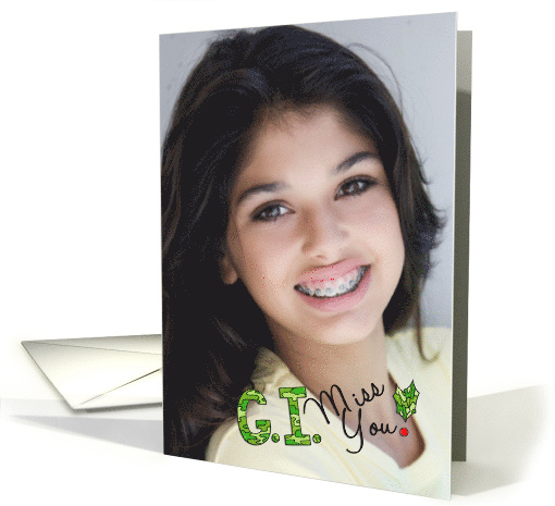 G. I. Miss You Photo Insert Christmas card (1455562)