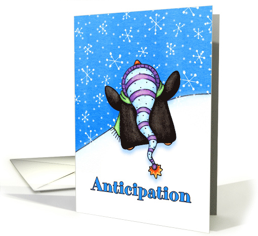 Christmas Anticipation Penguin card (1551156)