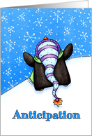 Christmas Anticipation Penguin card