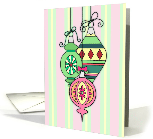 Retro Christmas Ornaments card (1551700)