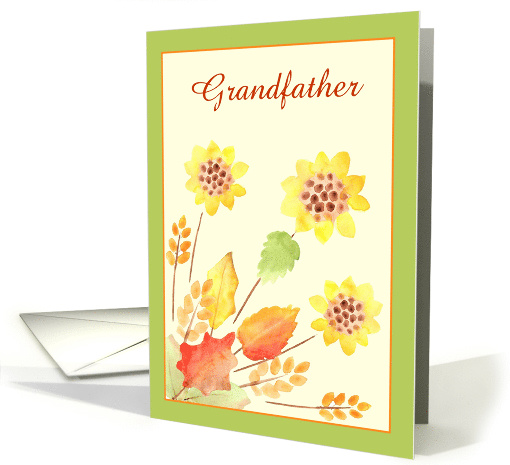 Watercolor Autumn Foliage Custom Thanksgiving card (1587600)