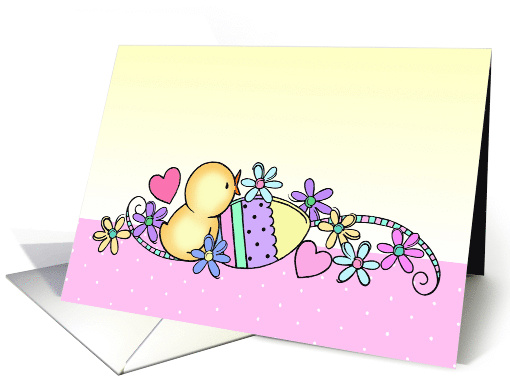 Happy Little Easter Chick with Egg card (1603254)