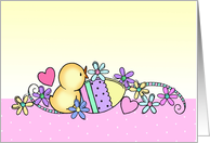Happy Little Easter Chick with Egg card