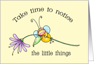 Thank You Help Support The Little Things Baby with Flower card