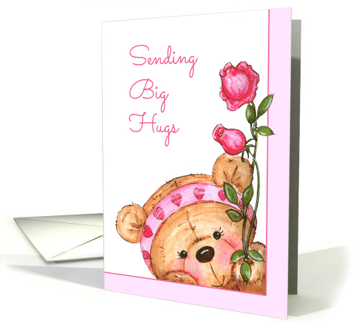 Teddy Bear Sending Big Hugs Valentine's Day card (1669918)